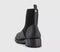Womens OFFICE Azure Front Zip Ankle Boots Black Pu