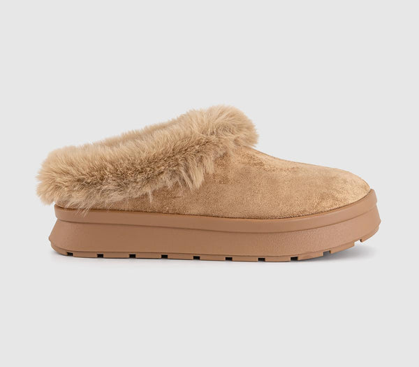 Womens Earthaddict Fleeting Cosy Faux Fur Lined Mule Beige