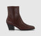 Womens OFFICE Ambah Smart Western Boots Chocolate Brown - OFFCUTS SHOES by OFFICE