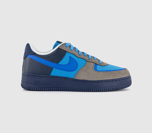 Mens Nike Stash x Nike Air Force 1 SP Trainers Soft Grey Varsity Royal Harbor Blue