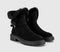 Womens EARTHADDICT Akka Fur Cuff Ankle Boots Black