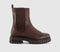 Womens Office Adeline Square Toe Chelsea Boots Brown Leather Uk Size 6