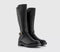 Womens OFFICE Kai Buckle Detail Knee High Rider Boots Black
