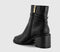 Womens OFFICE Amelie Buckle Detail Heeled Ankle Boots Black Pu