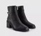 Womens OFFICE Amelie Buckle Detail Heeled Ankle Boots Black Pu