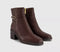 Womens OFFICE Amelie Buckle Detail Heeled Ankle Boots Brown Pu