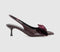 Womens OFFICE Marilyn Velvet Bow Slingback Court Heels Burgundy