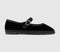 Womens Flabelus Mary Janes Black Velvet Uk Size 5