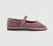 Womens Flabelus Mary Jane Shoes Grey And Pink Velvet