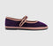 Womens Flabelus Mary Jane Shoes Purple And Pink Velvet
