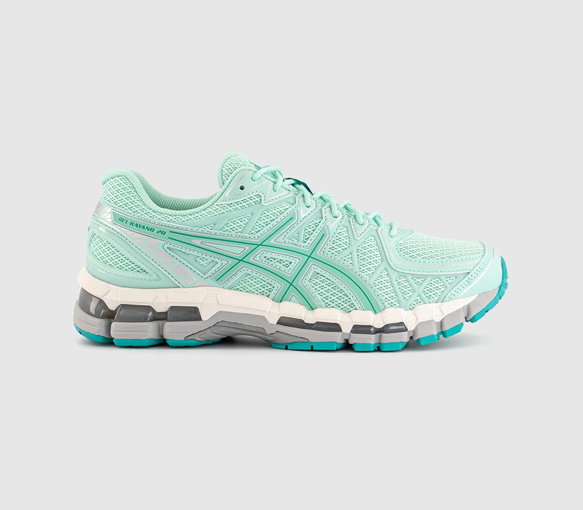 Womens ASICS Gelkayano 20 Trainers Fresh Ice Baltic Jewel - OFFCUTS SHOES by OFFICE