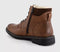 Mens OFFICE Bank Borg Lined Laceup Boots Dark Tan