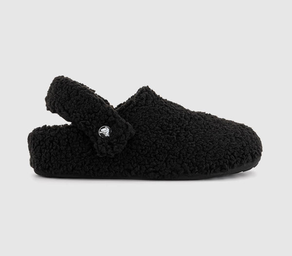 Womens Crocs Classic Cozzzy Slippers Black