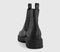 Womens OFFICE Aggie Cleat Sole Chunky Chelsea Boot Black Leather