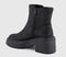 Womens OFFICE Anchor Cleated Ankle Boots Black