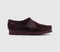 Womens Clarks Originals Wallabee Gortex Shoes Purple Grape