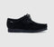 Mens Clarks Originals Wallabee Gortex Shoes Black Suede