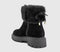 Womens OFFICE Apres Fur Cuff Ankle Boots Black