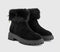 Womens OFFICE Apres Fur Cuff Ankle Boots Black