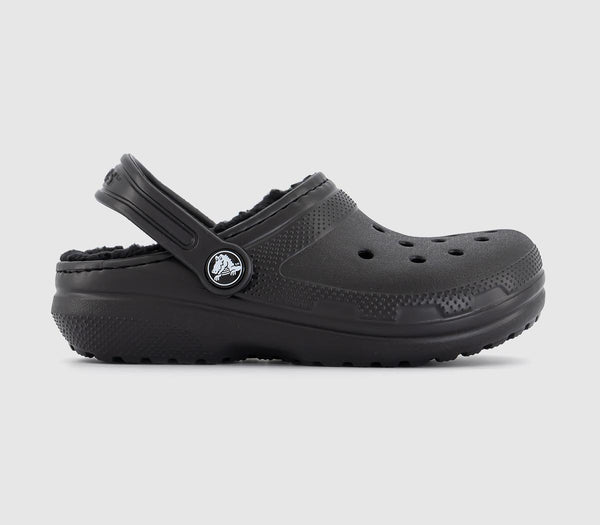 Kids Crocs Classic Lined Clogs Black