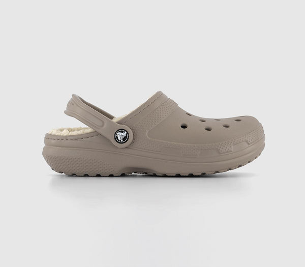 Kids Crocs Classic Lined Clog K Mushroom Bone