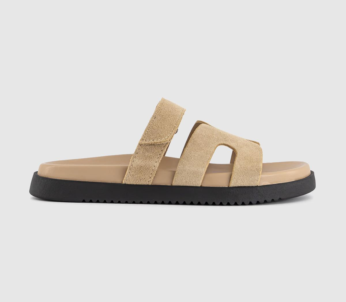 Womens Steve Madden Missile Sandals Taupe Suede UK Size 6