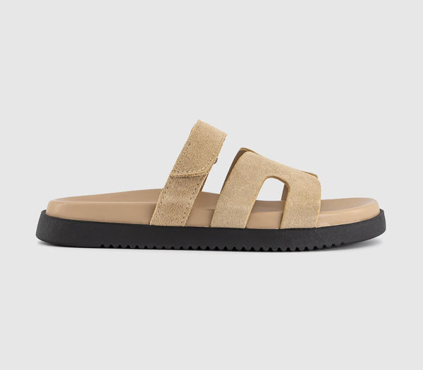 Womens Steve Madden Missile Sandals Taupe Suede UK Size 6