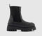 Womens Steve Madden Cassandra Boots Black Leather - OFFCUTS SHOES by OFFICE