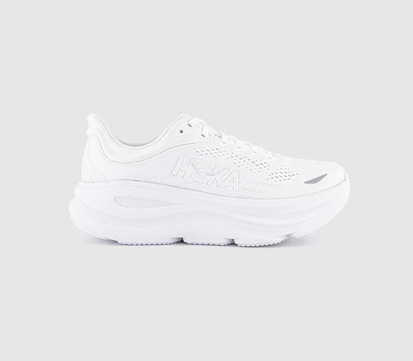 Womens Hoka Bondi 9 Trainers White White F Uk Size 4