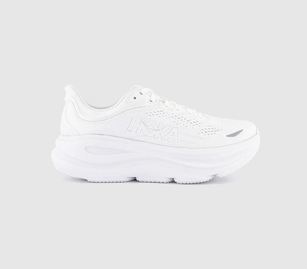 HOKA Womens Hoka Bondi 9 Trainers White White F UK Size 4