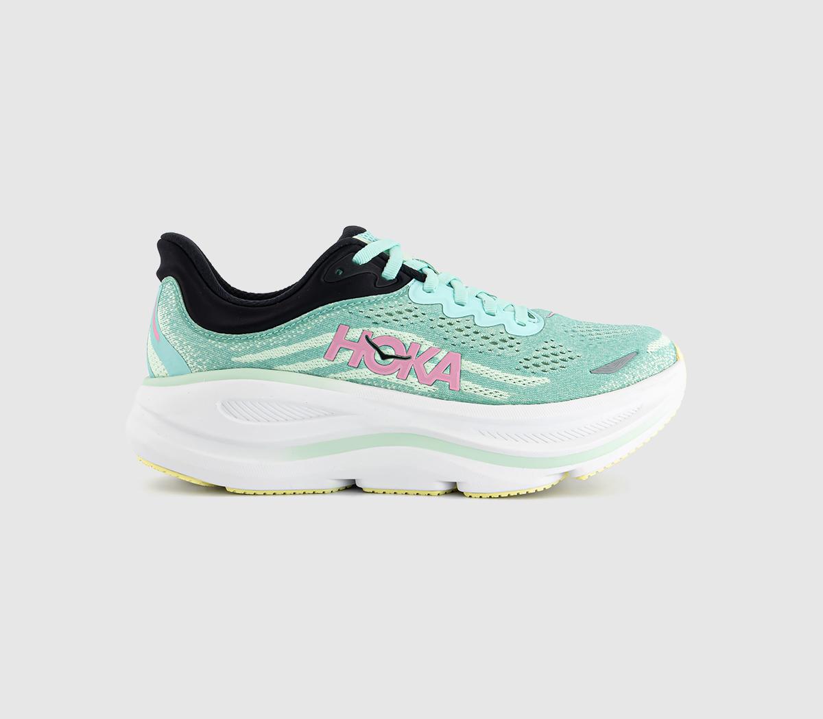 HOKA Bondi 9 Trainers Blue Spark Mint Fluorite F