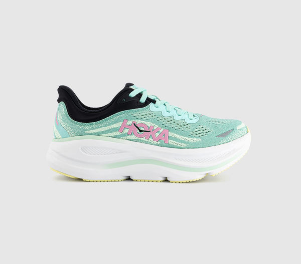 HOKA Bondi 9 Trainers Blue Spark Mint Fluorite F
