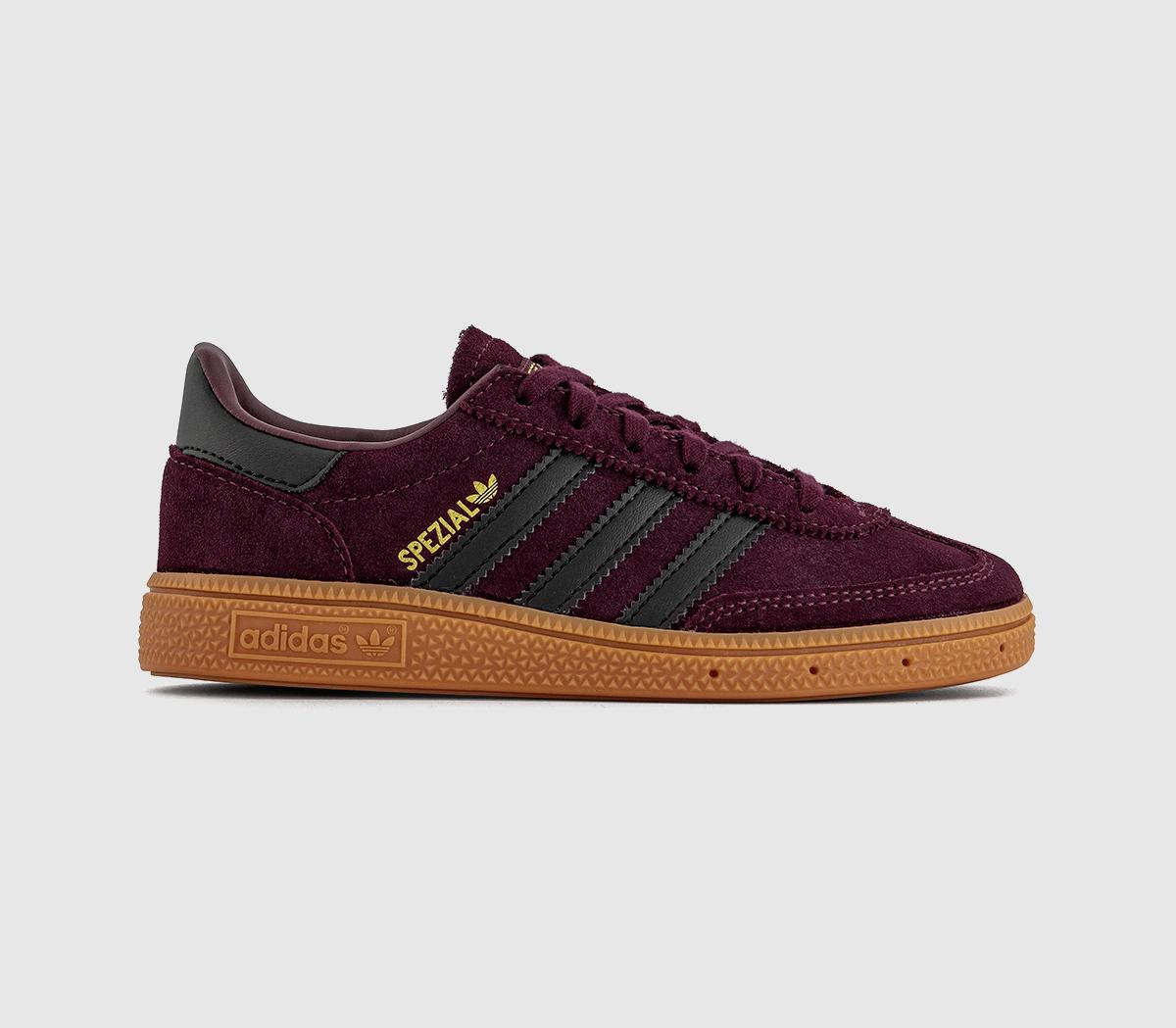 Kids adidas Handball Spezial Youth Trainers Maroon Black Gum