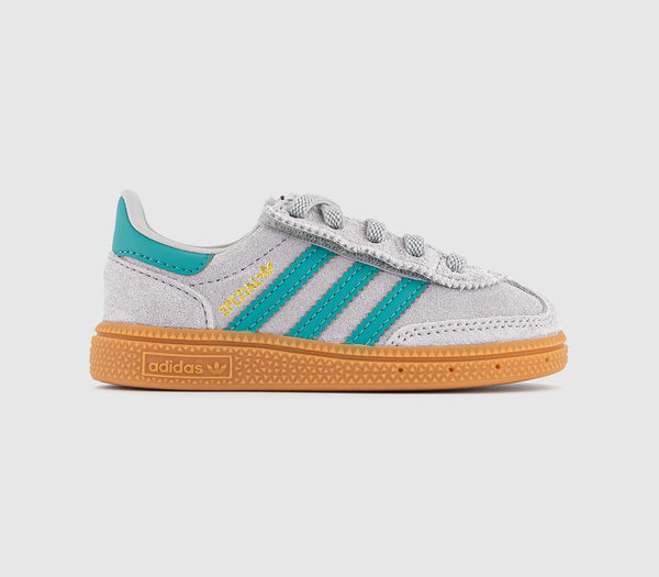 Kids adidas Handball Spezial Infant Trainers Grey Pure Teal Gum