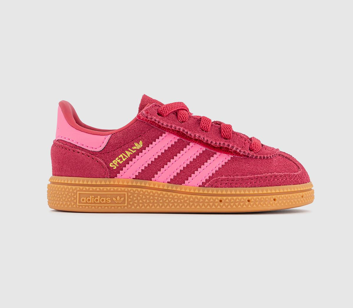 Kids adidas Handball Spezial Infant Trainers Ruby Red Lucid Pink Gum