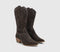Womens OFFICE Kactus Cowboy Western Boots Brown Suede