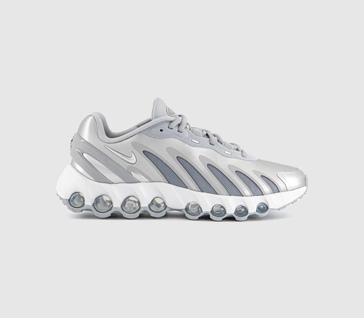 Nike W Air Max DN8 Trainers Wolf Grey Metallic Silver Off White