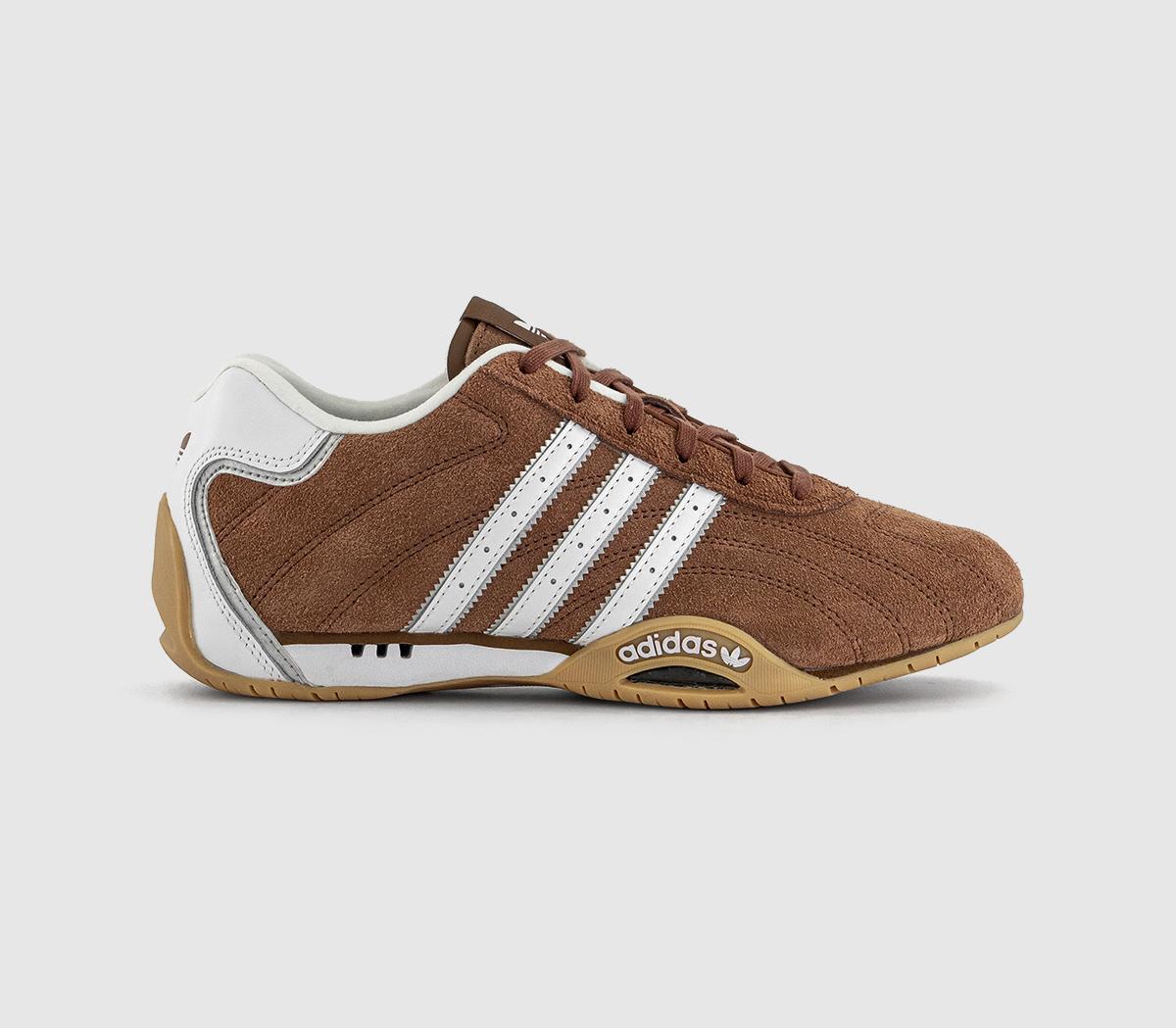 adidas Adiracer Lo Trainers Preloved Brown White Silver Metallic