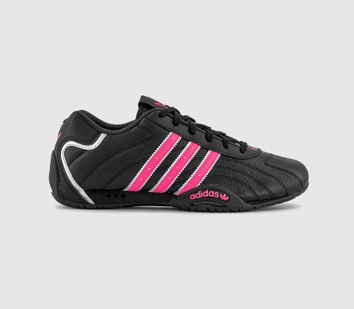 adidas Adiracer Lo Trainers Black Lucid Pink Silver Metallic
