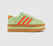 Womens Adidas Gazelle Stack Trainers Semi Green Spark Solar Orange Gum Uk Size 5