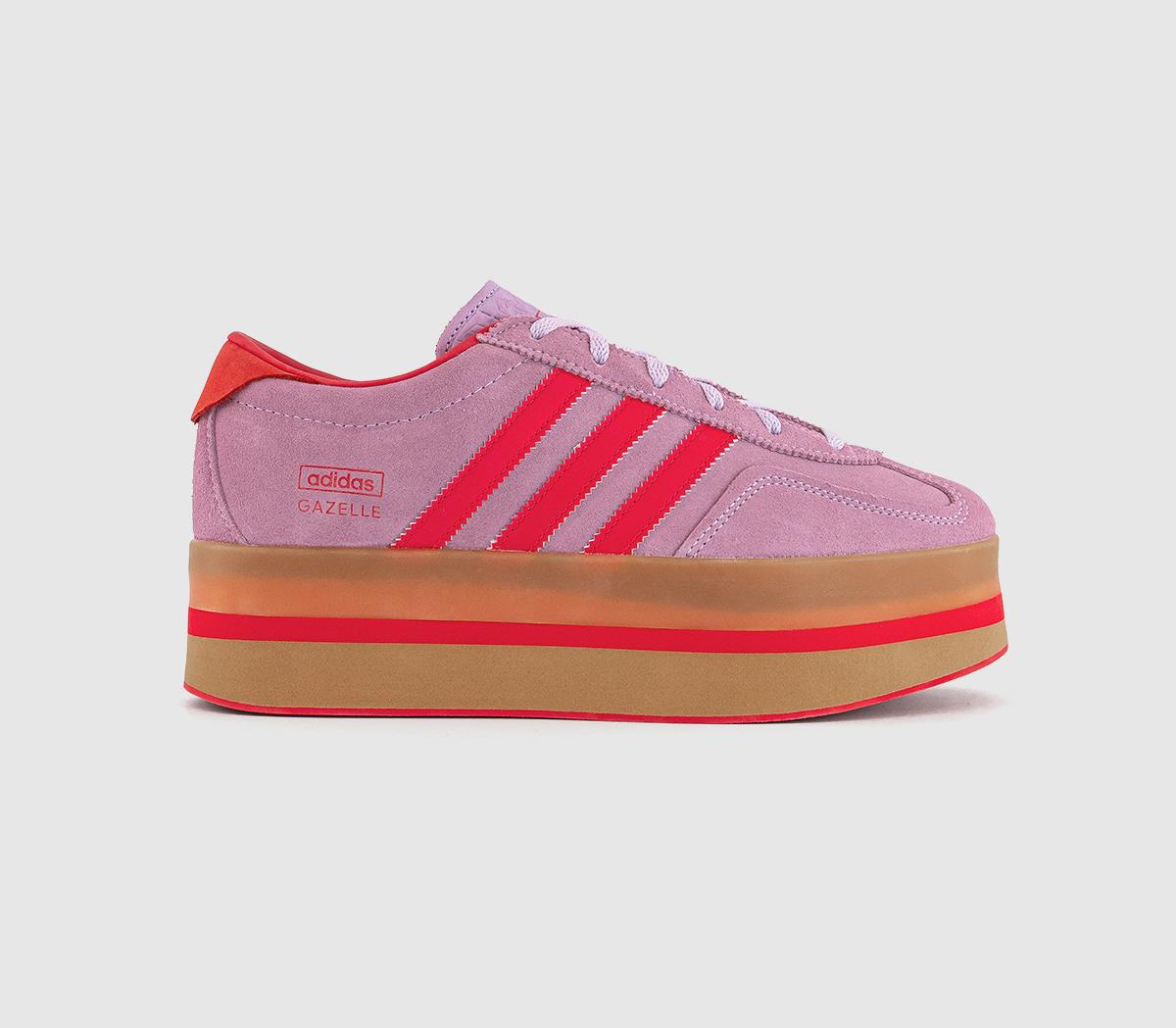adidas Gazelle Stack Trainers Pink Orange Pink