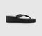 Womens Sleepers Tapered Platform Flip Flops Black