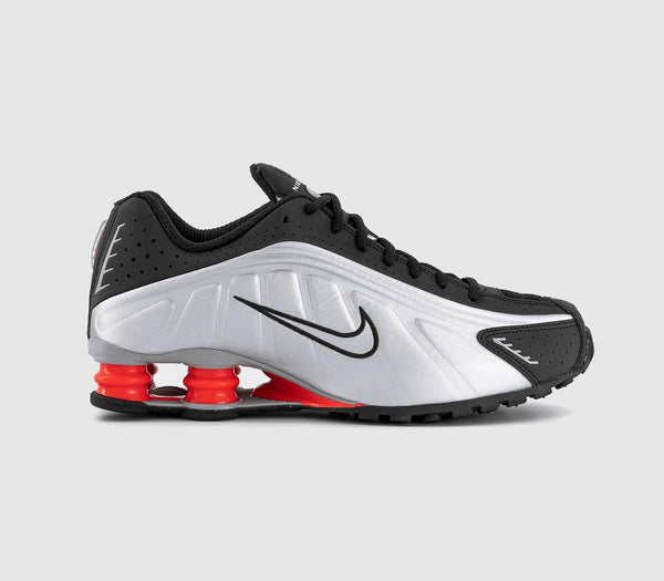 Nike Shox R4 Trainers Metallic Silver Metallic Silver Black