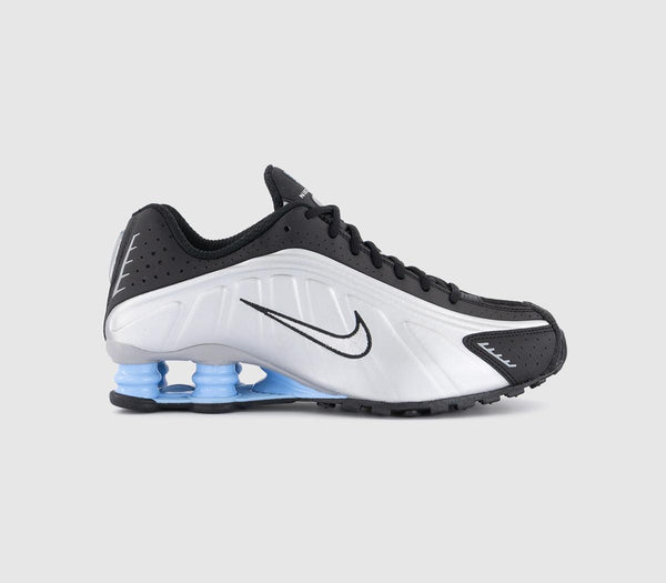 Nike Shox R4 Trainers Metallic Silve Metallic Silver Black