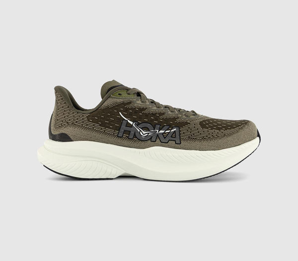 HOKA Mach 6 Trainers Antique Olive Truffle Salt