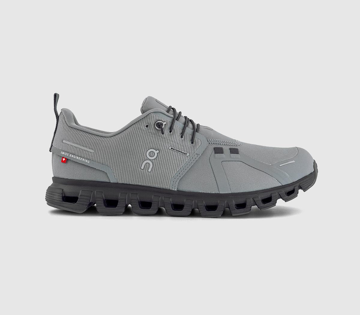  On Cloud 6 Waterproof Trainers Alloy Wolf Uk Size 7