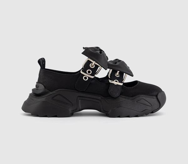 Womens Lazy Oaf Big Bow Mary Janes Black