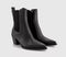 Womens Dolce Vita Shadie Heeled Chelsea Boot Black Leather