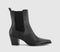 Womens Dolce Vita Shadie Heeled Chelsea Boot Black Leather