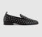 Womens Dolce Vita Beny Stud Loafers Black Leather
